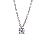 Collana punto luce - Brillante 0,32ct, F-VVS, oro 18kt. peso totale 2,5gr.