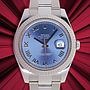 ROLEX Datejust ref:116334, 18kt White gold bezel & Oyster Steel - Blu Roman, 06/2014